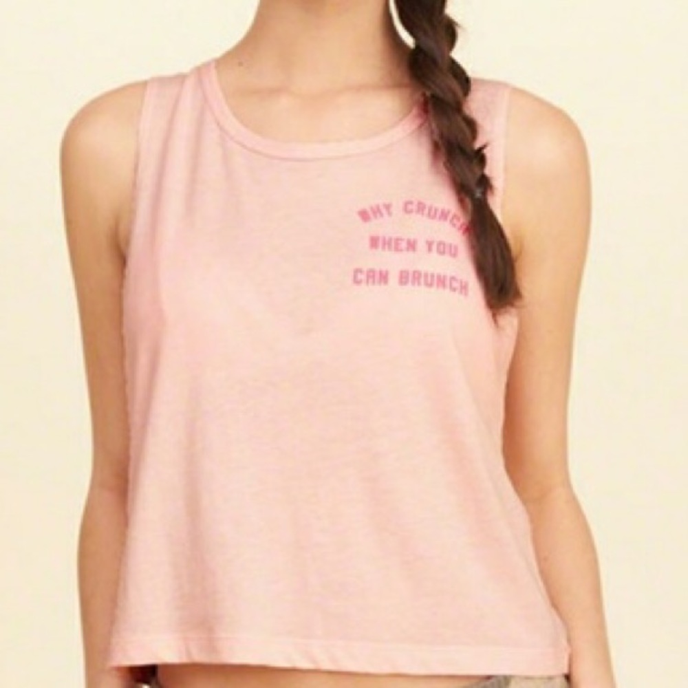 Hollister NWT Pink Workout Tank with CUT OUT Back